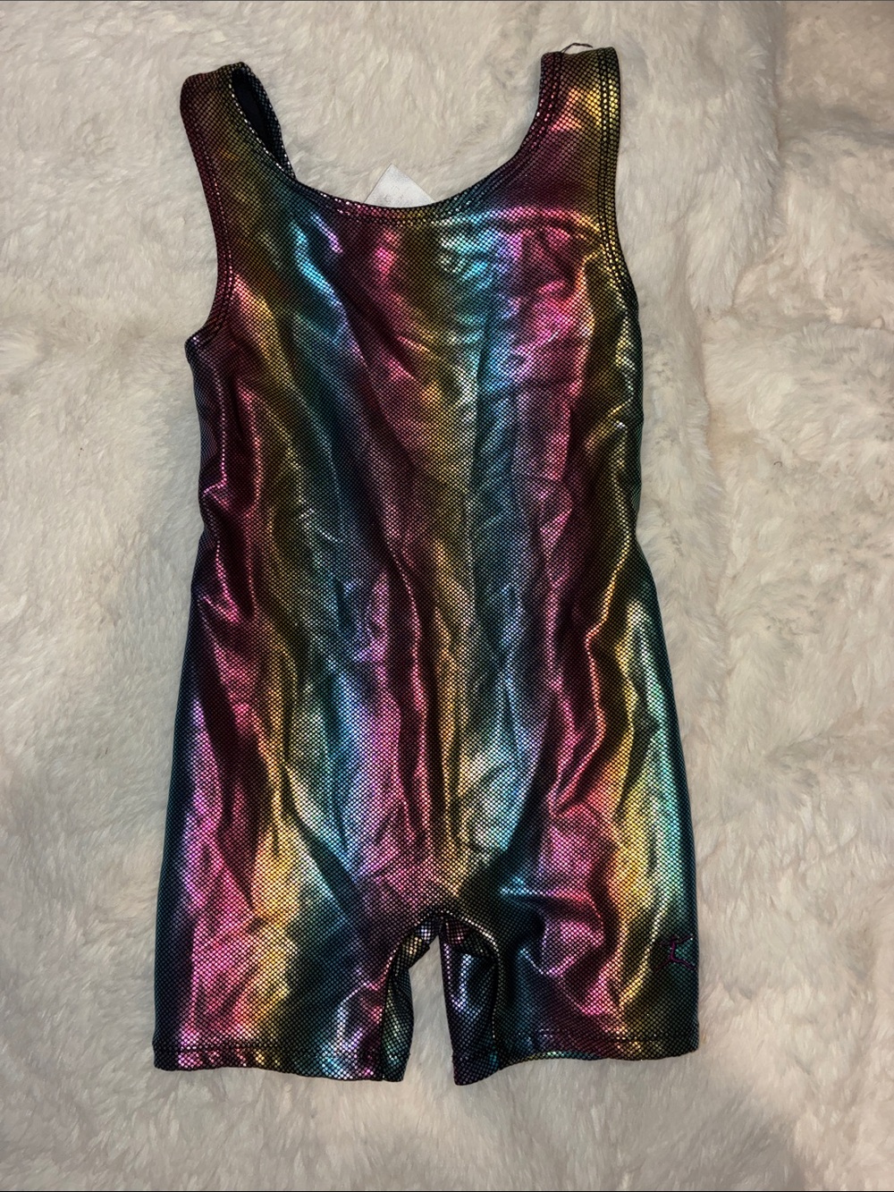 Danskin Iridescent Rainbow Metallic One-Piece